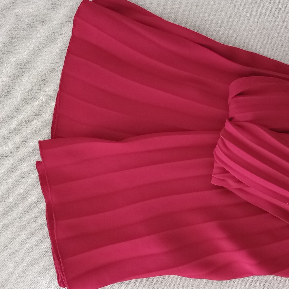 H&M Long Red Pleated Maxi Skirt - Picture 11 of 11